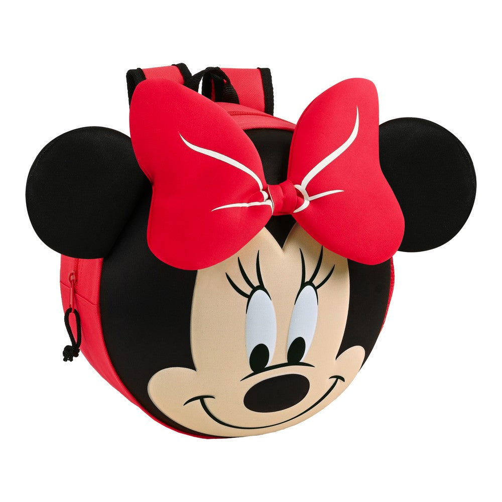 3D-Kinderrucksack Minnie Mouse - Rot/Schwarz (31 x 31 x 10 cm) - Twistify