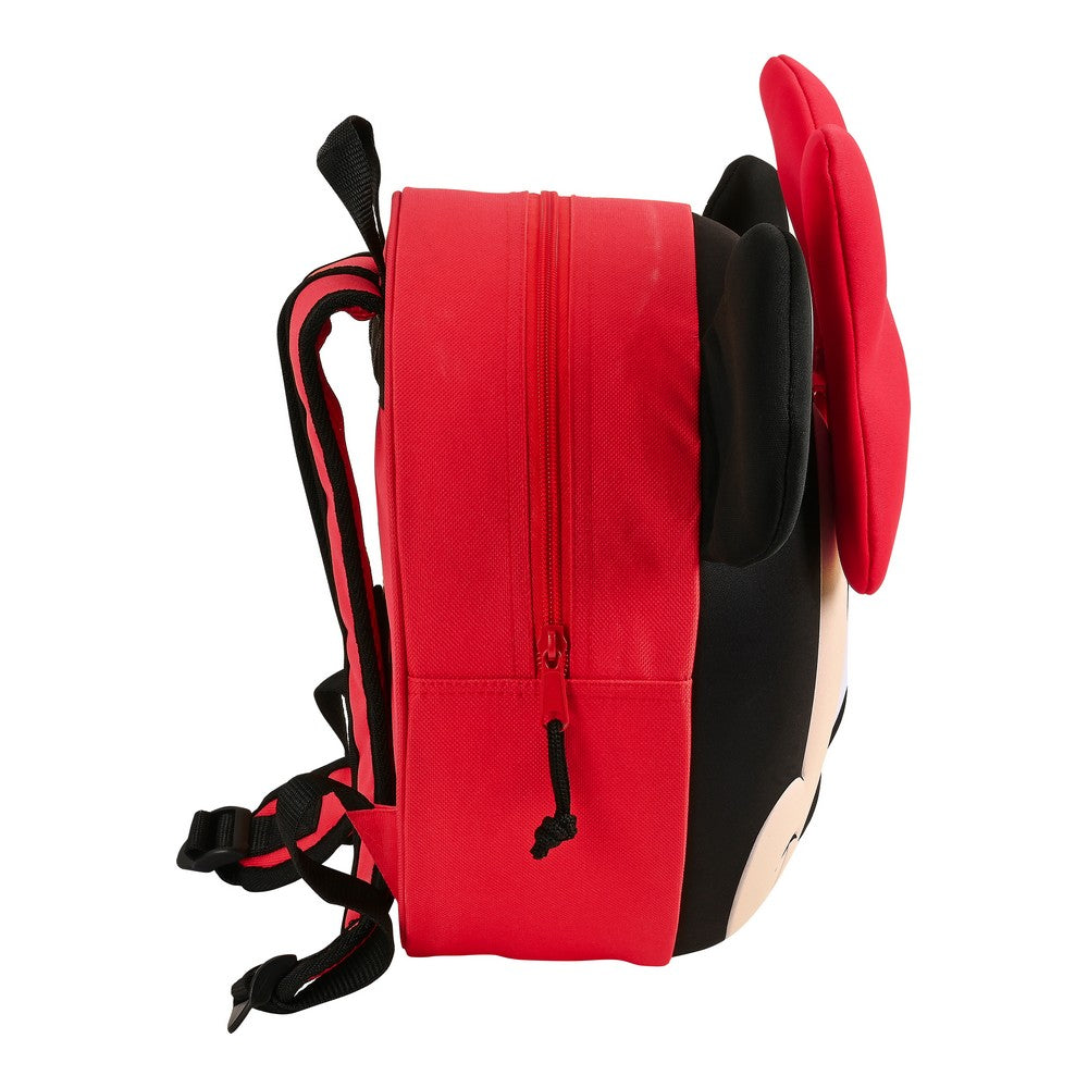 3D-Kinderrucksack Minnie Mouse - Rot/Schwarz (31 x 31 x 10 cm) - Twistify