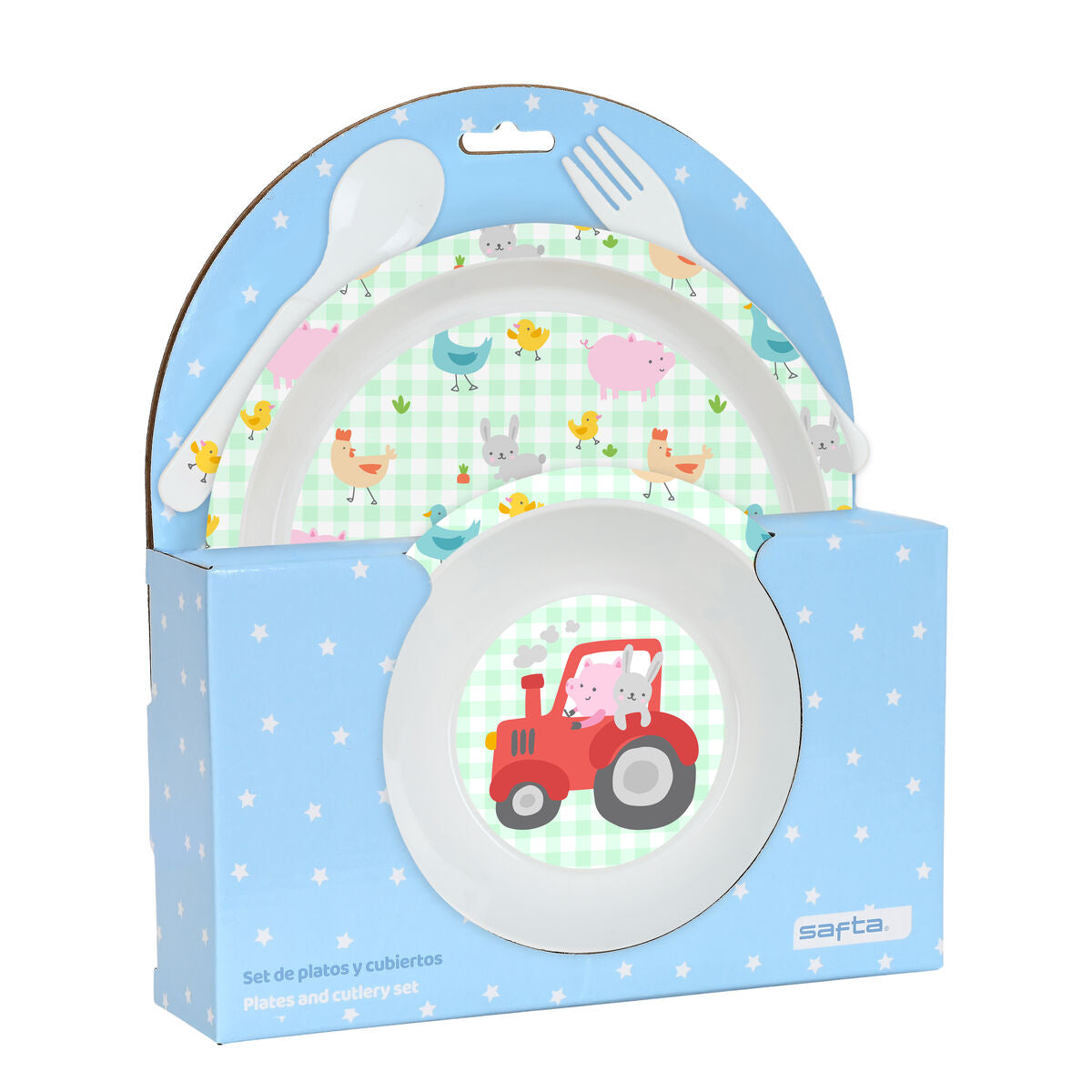 Kinder-Geschirrset Safta Granja Polyurethan (4-teilig) - Twistify