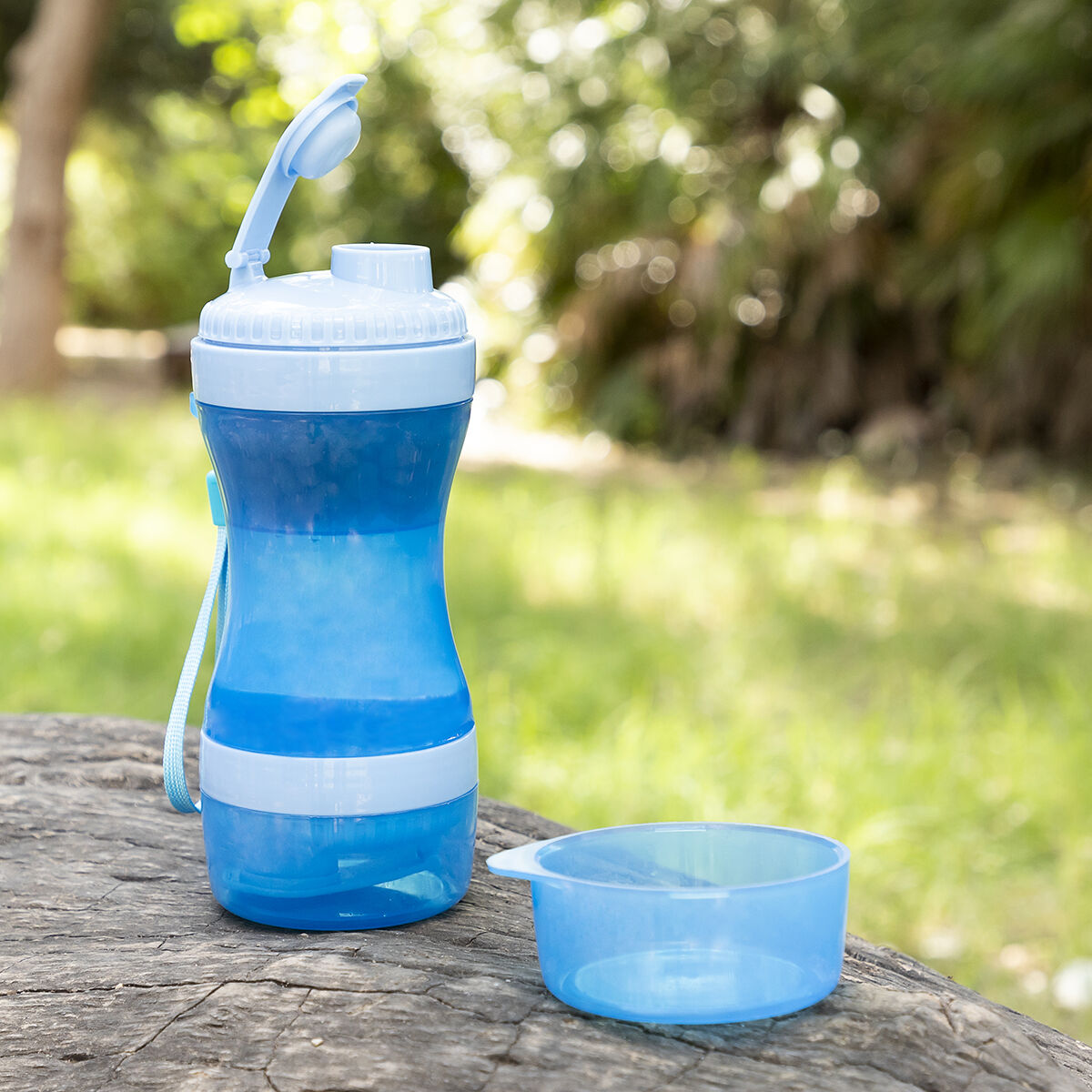 2-in-1 Flasche mit Futter- und Wasserschale - Twistify