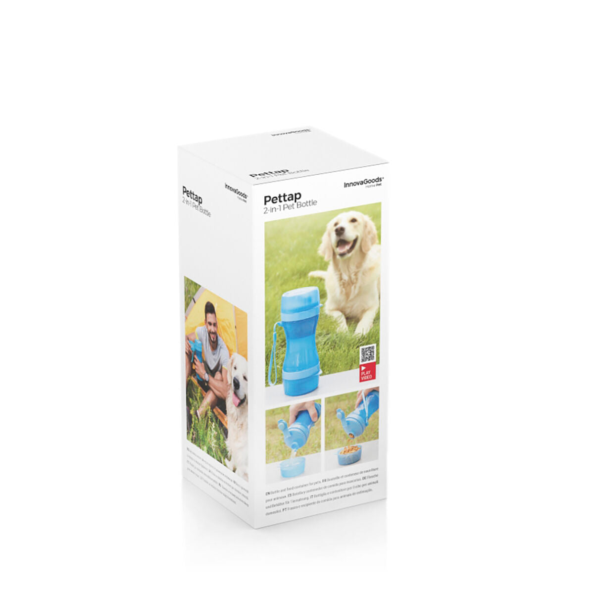 2-in-1 Flasche mit Futter- und Wasserschale - Twistify