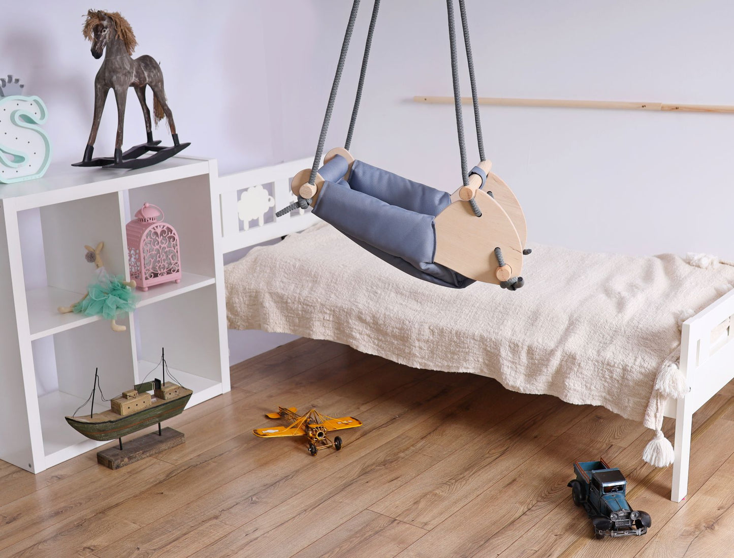 3-in-1 Babyschaukel Cradle-Swing in Blau - Twistify