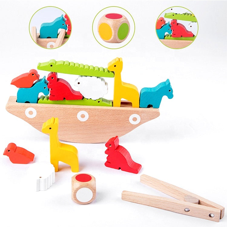 Holzklötze Balance Animal Game Montessori