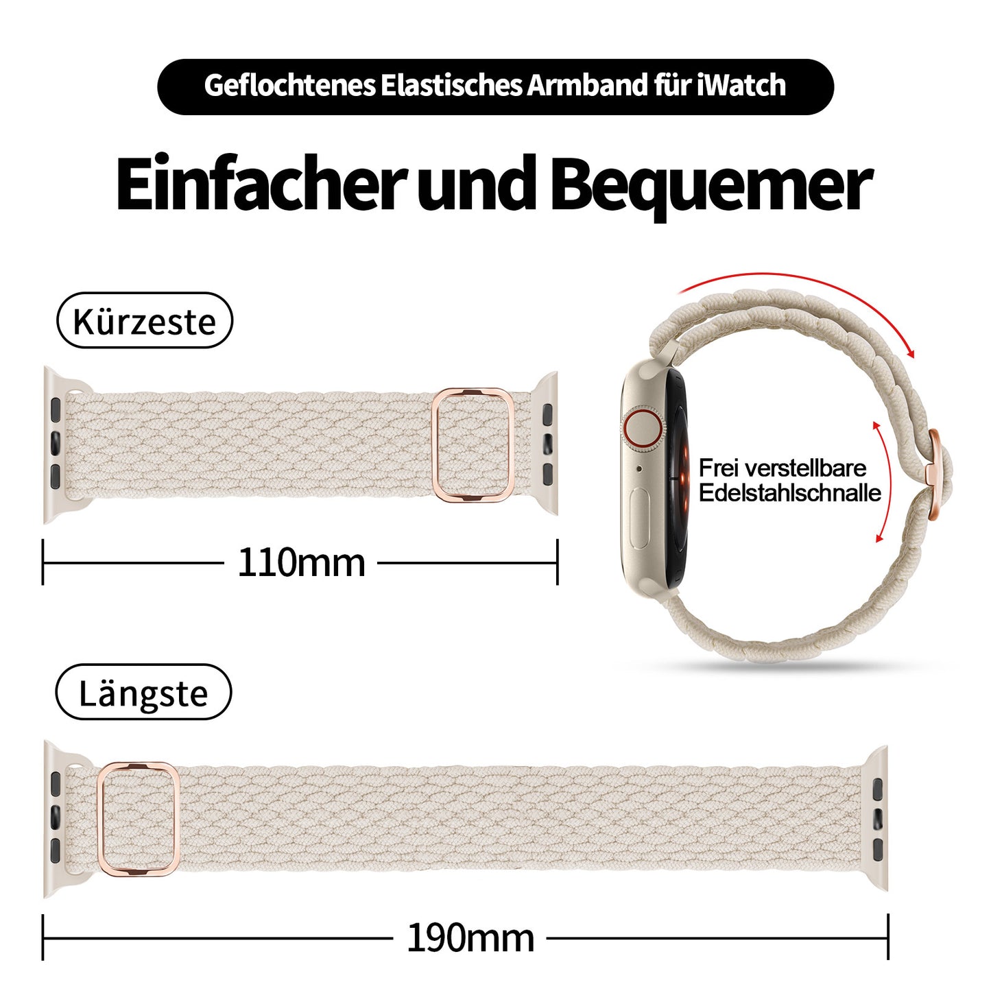 3 Uhren Armbänder S-Modell - Twistify