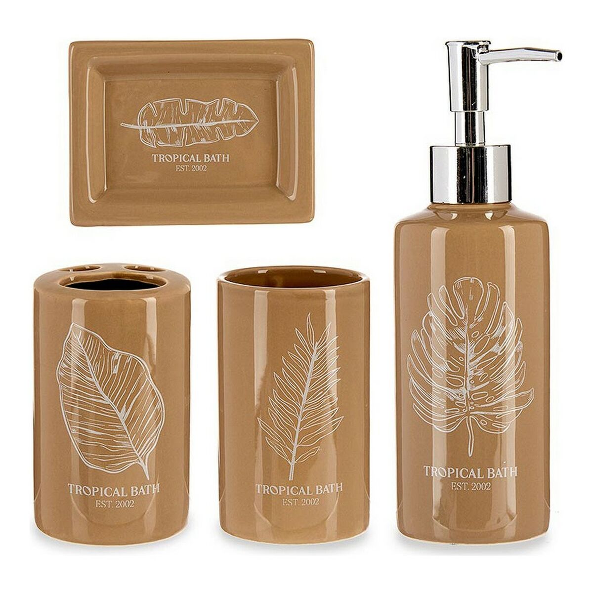 Badezimmer-Set Tropical Bath (4-teilig) - Twistify