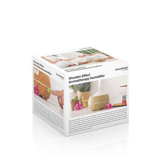 Aroma Diffuser & Luftbefeuchter – Multicolour LED mit Holz-Effekt - Twistify