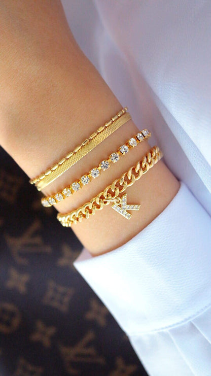 24K Benutzerdefiniertes dickes kubanisches Armband - Twistify