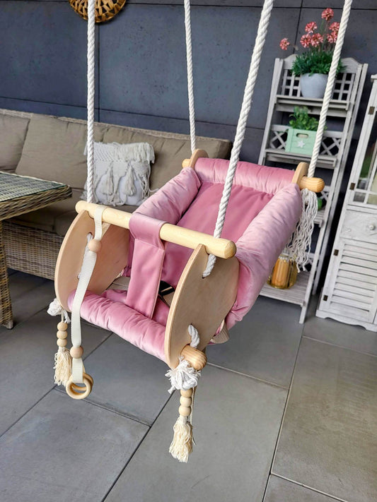 3-in-1 Babyschaukel Cradle-Swing in Pink - Twistify