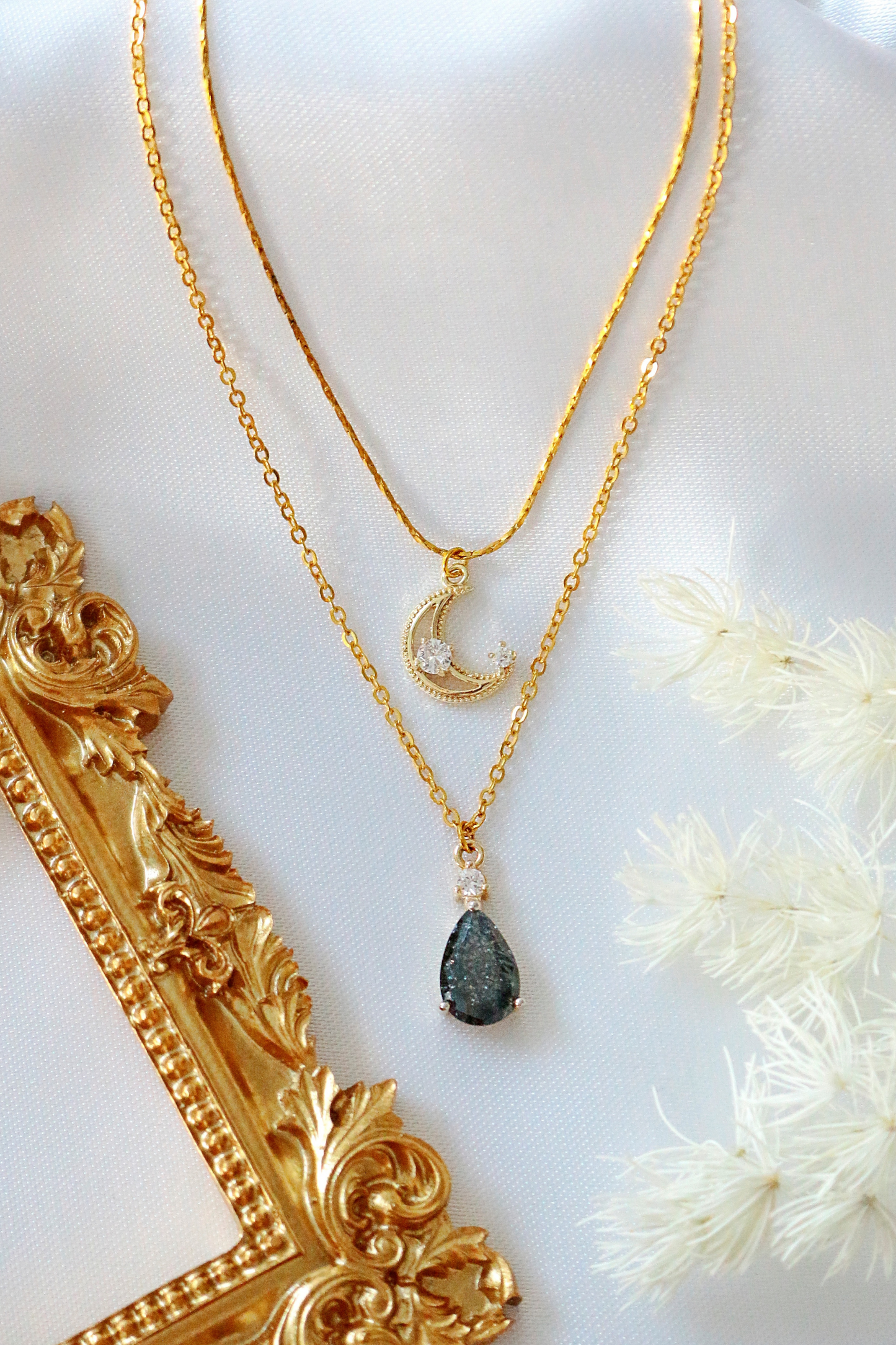 Moon Layered Necklace – 18 Karat Gold Plattiert - Twistify